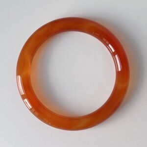 60mm Natural Carnelian Agate Round Bangle BA131